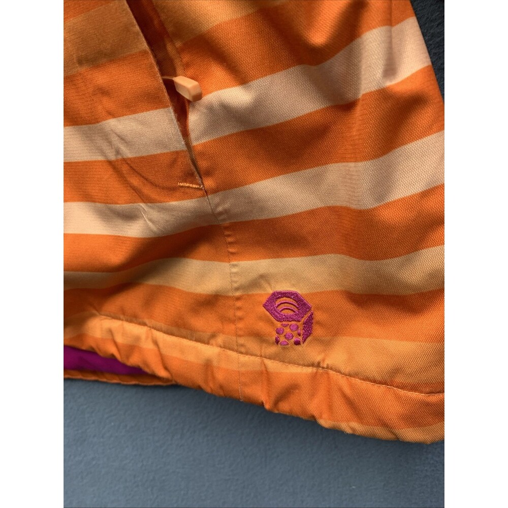 Mountain Hardwear Jacket Medium Adult Orange Ski Striped Hooded Dry Thermal Q - Picture 13 of 16